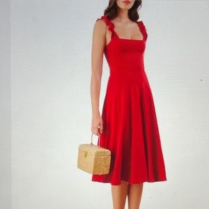 Reformation sz M Eda Ruffle Strap Dress.
